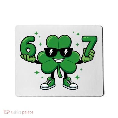 67 St Patricks Day Shamrock 6-7 Meme Mousepad