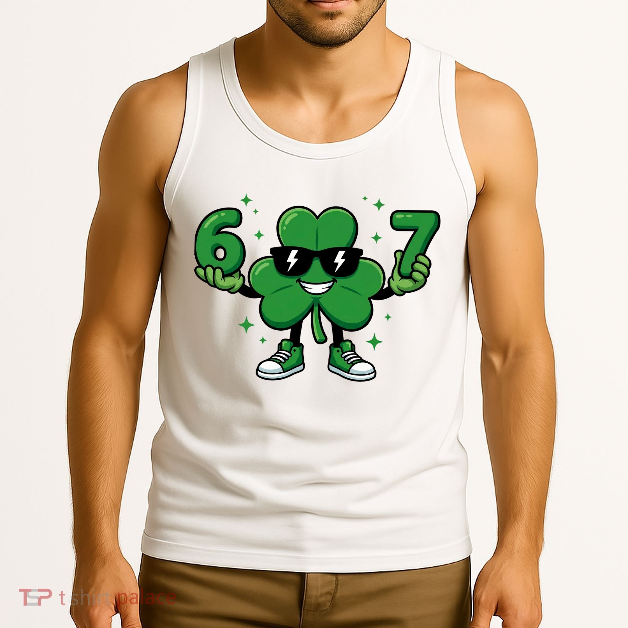 67 St Patricks Day Shamrock 6-7 Meme Tank Top