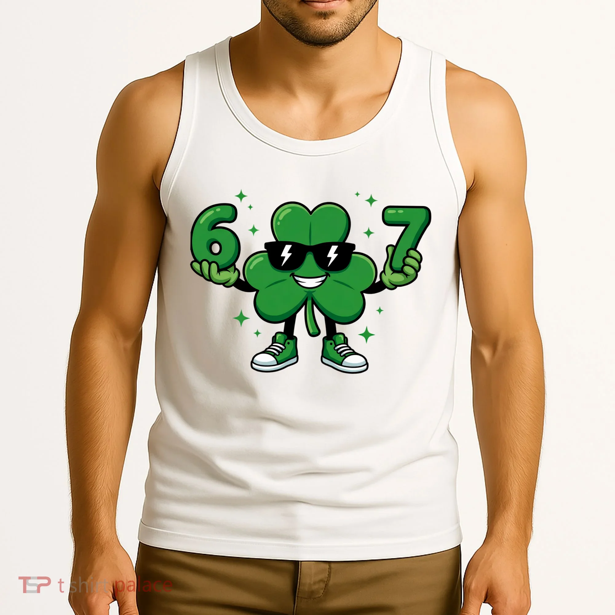 67 St Patricks Day Shamrock 6-7 Meme Tank Top