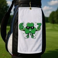 67 St Patricks Day Shamrock 6-7 Meme Golf Towel thumb 2