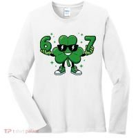 67 St Patricks Day Shamrock 6-7 Meme Women's Long Sleeve Shirt thumb 0