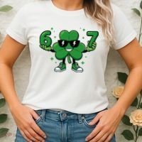 67 St Patricks Day Shamrock 6-7 Meme Women's T-Shirt thumb 2