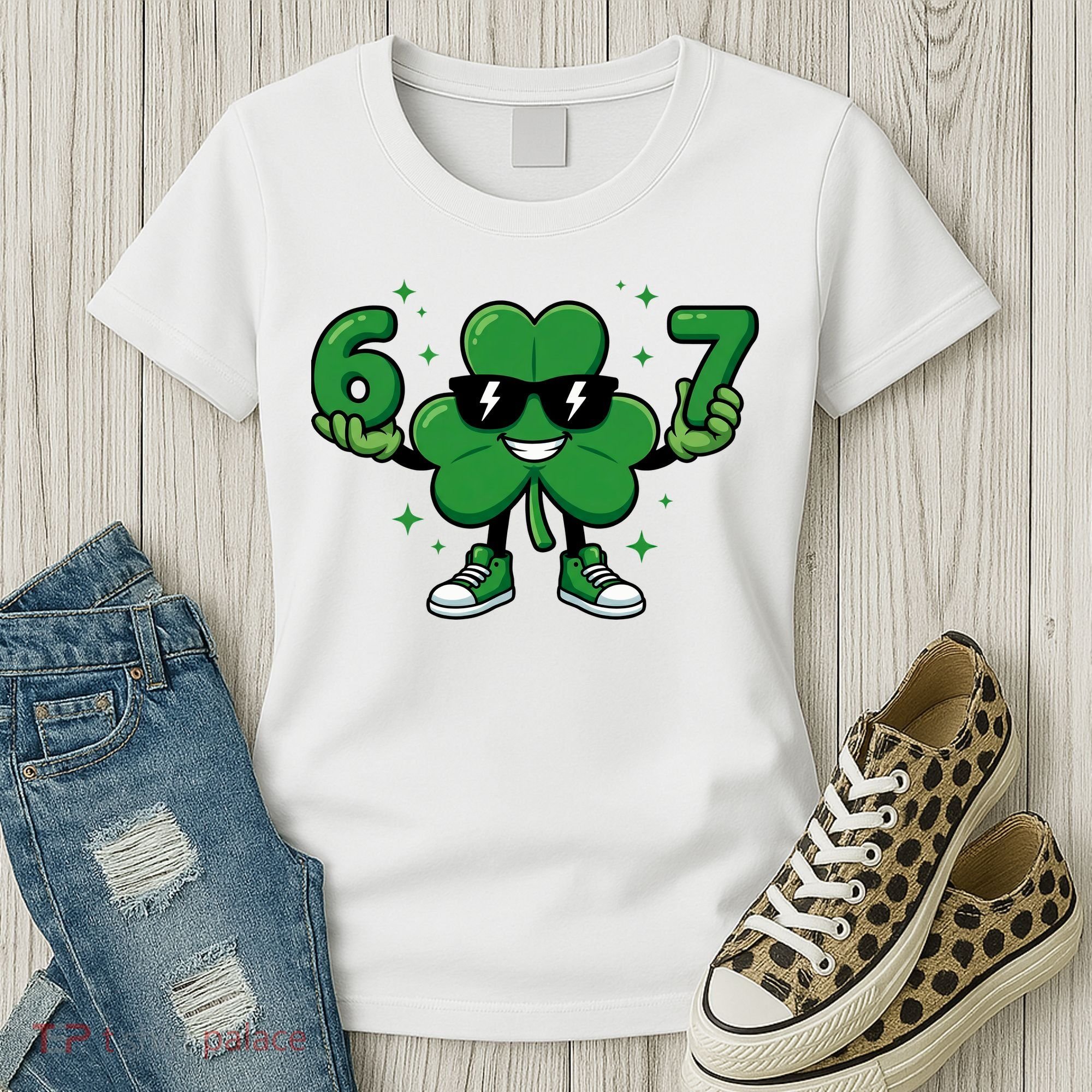 67 St Patricks Day Shamrock 6-7 Meme Women's T-Shirt