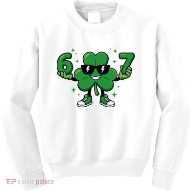 67 St Patricks Day Shamrock 6-7 Meme Kids Sweatshirt