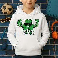 67 St Patricks Day Shamrock 6-7 Meme Kids Hoodie thumb 2