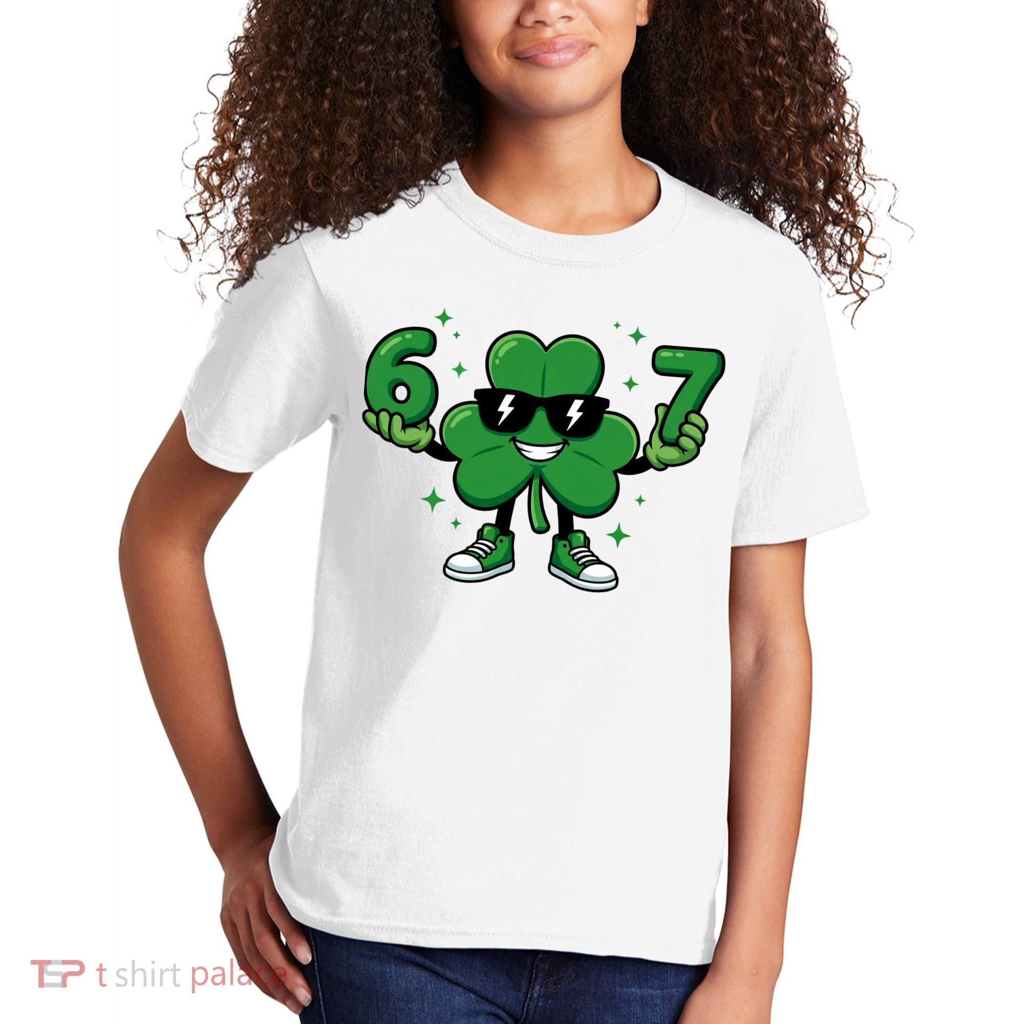 67 St Patricks Day Shamrock 6-7 Meme Kids T-Shirt