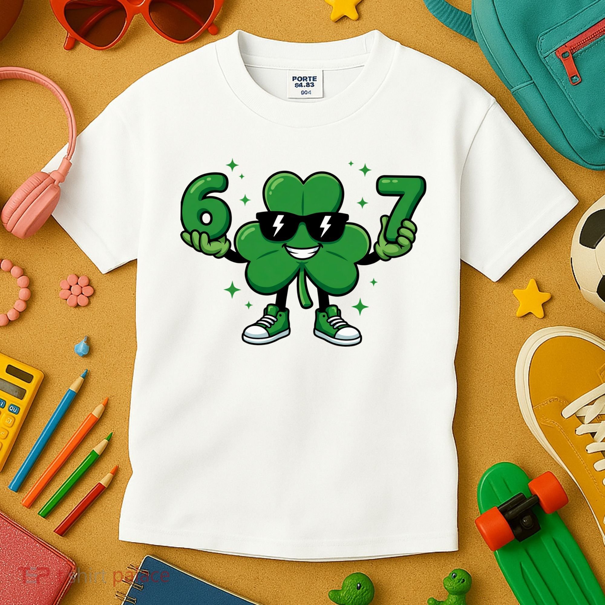 67 St Patricks Day Shamrock 6-7 Meme Kids T-Shirt