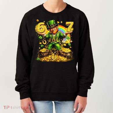 67 St Patricks Day Six Seven Meme Funny Women's Sweatshirt