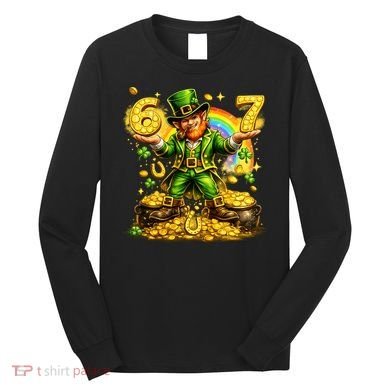 67 St Patricks Day Six Seven Meme Funny Long Sleeve Shirt