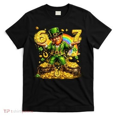 67 St Patricks Day Six Seven Meme Funny T-Shirt