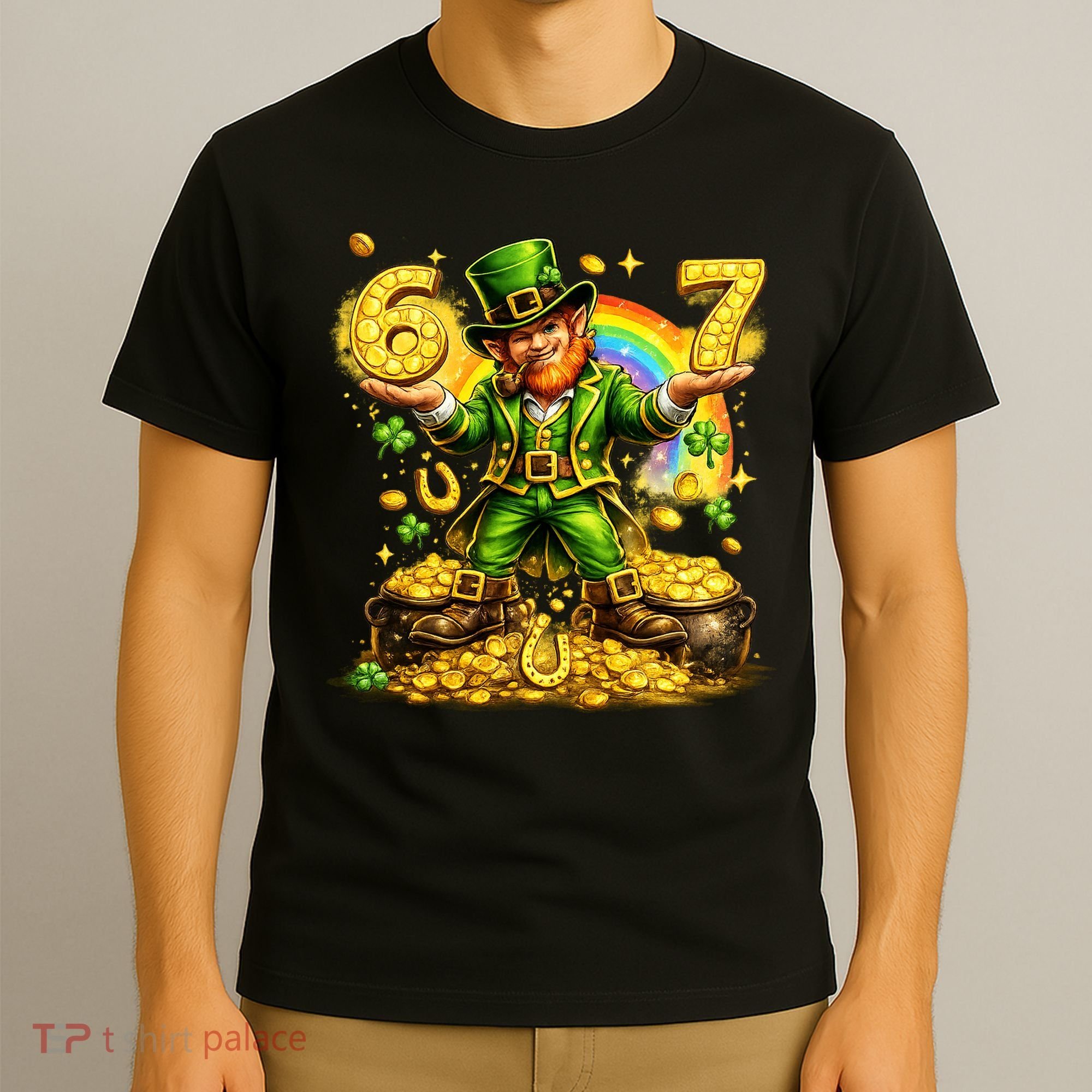 67 St Patricks Day Six Seven Meme Funny T-Shirt
