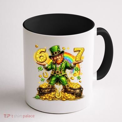 67 St Patricks Day Six Seven Meme Funny Coffee Mug back