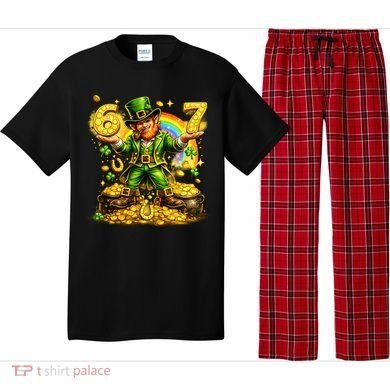 67 St Patricks Day Six Seven Meme Funny Pajama Set