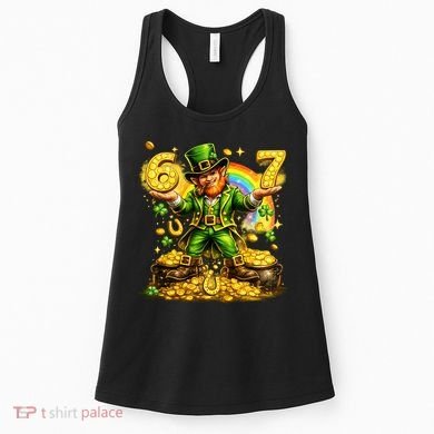 67 St Patricks Day Six Seven Meme Funny Women's Tank Top