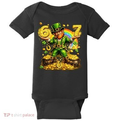 67 St Patricks Day Six Seven Meme Funny Baby Bodysuit