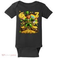 67 St Patricks Day Six Seven Meme Funny Baby Bodysuit thumb 0