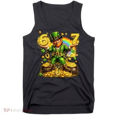 67 St Patricks Day Six Seven Meme Funny Tank Top