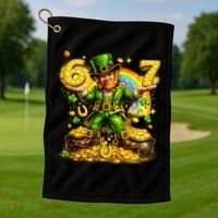 67 St Patricks Day Six Seven Meme Funny Golf Towel thumb 1