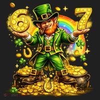 67 St Patricks Day Six Seven Meme Funny Golf Towel thumb 3