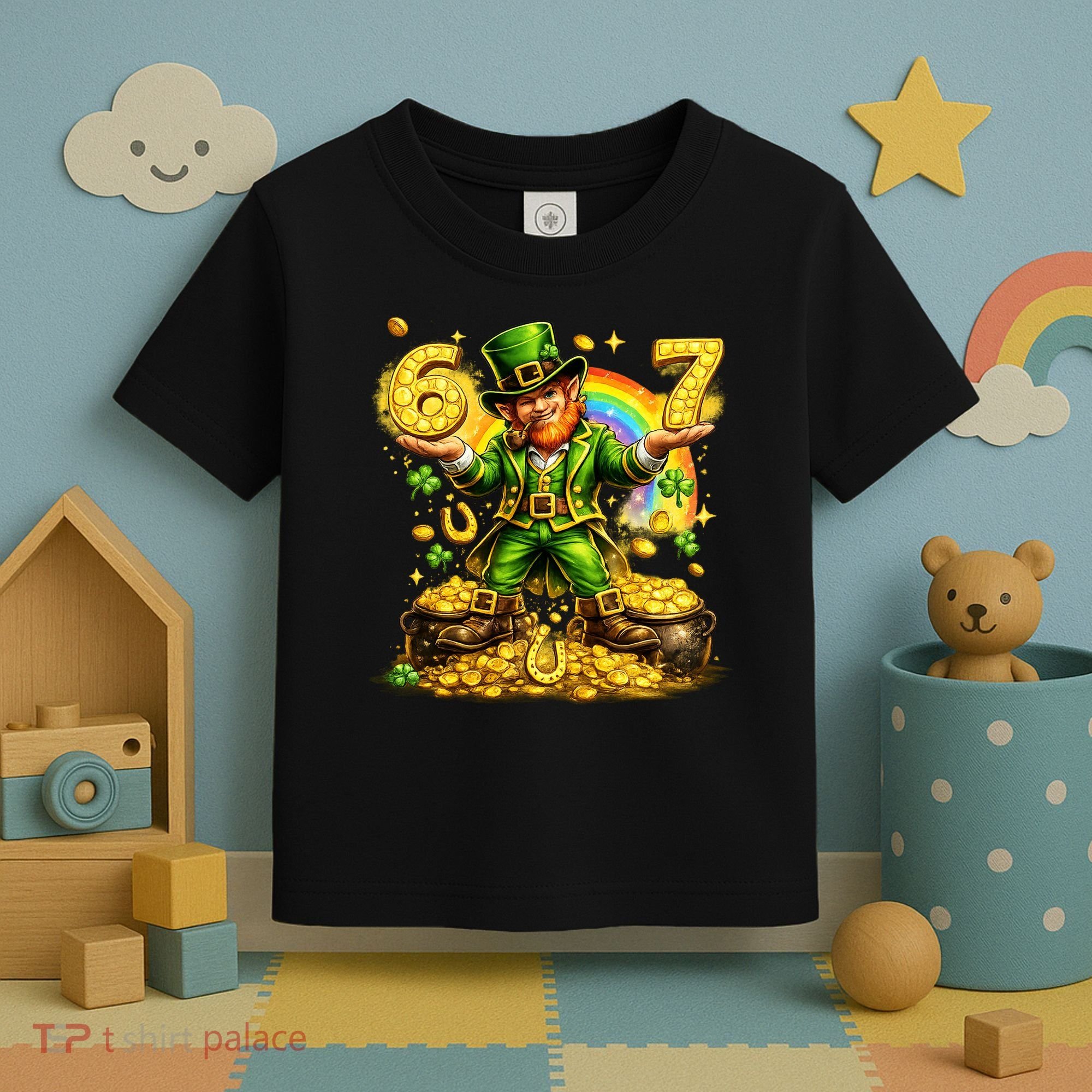 67 St Patricks Day Six Seven Meme Funny Toddler T-Shirt