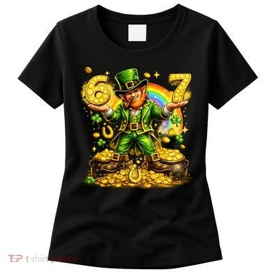 67 St Patricks Day Six Seven Meme Funny Women's T-Shirt