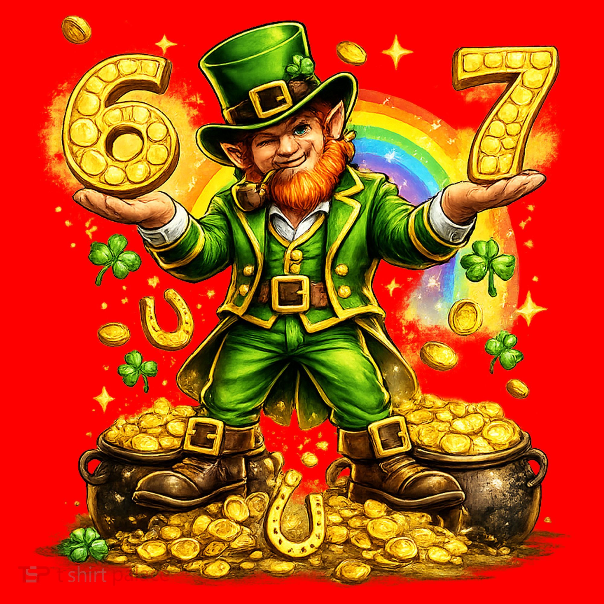67 St Patricks Day Six Seven Meme Funny Santa Hat