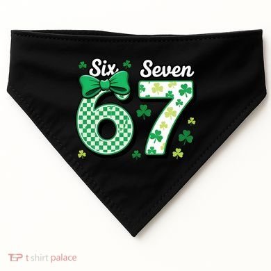 67 St Patrick’s Day Shamrocks Lucky 6-7 USA-Made Doggie Bandana