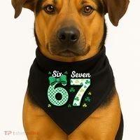 67 St Patrick’s Day Shamrocks Lucky 6-7 USA-Made Doggie Bandana thumb 1