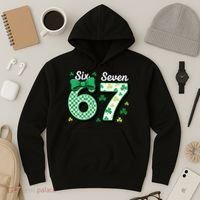 67 St Patrick’s Day Shamrocks Lucky 6-7 Hoodie thumb 3