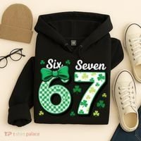 67 St Patrick’s Day Shamrocks Lucky 6-7 Hoodie thumb 4