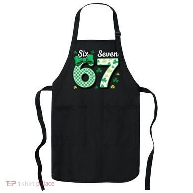 67 St Patrick’s Day Shamrocks Lucky 6-7 Apron