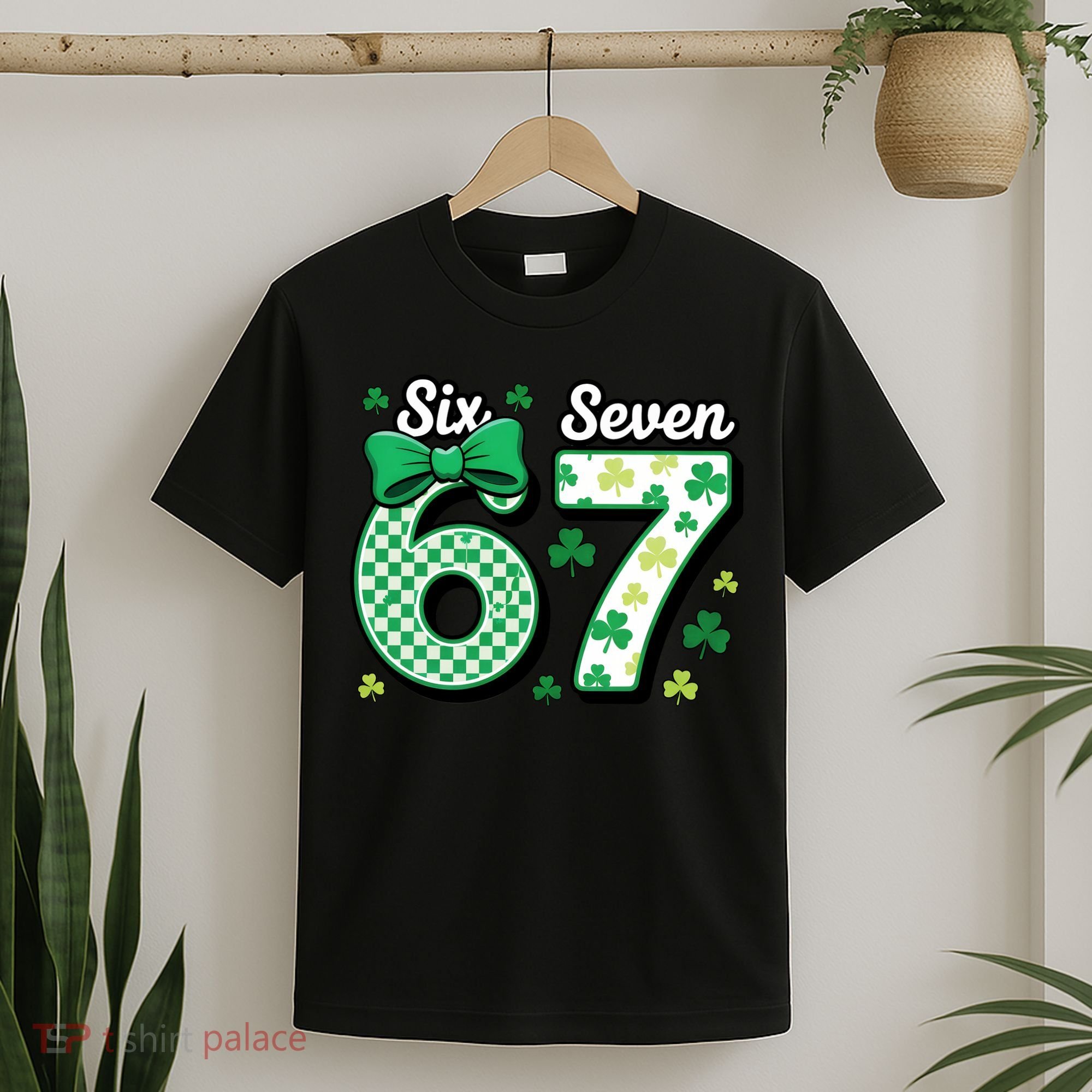 67 St Patrick’s Day Shamrocks Lucky 6-7 T-Shirt