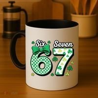 67 St Patrick’s Day Shamrocks Lucky 6-7 Coffee Mug thumb 4