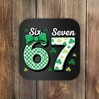 67 St Patrick’s Day Shamrocks Lucky 6-7 Coaster thumb 0