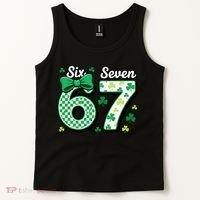 67 St Patrick’s Day Shamrocks Lucky 6-7 Tank Top thumb 2