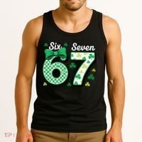 67 St Patrick’s Day Shamrocks Lucky 6-7 Tank Top thumb 3