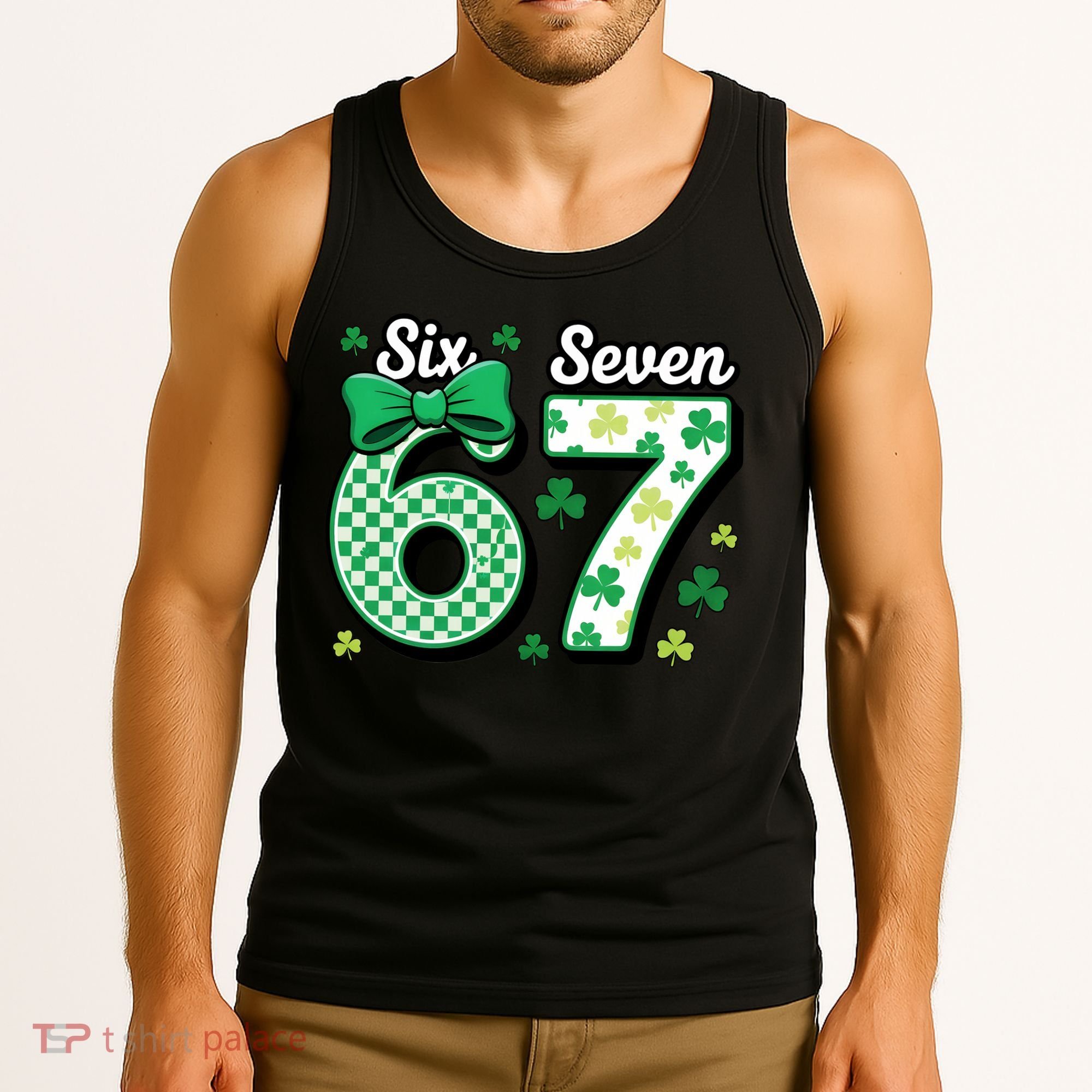67 St Patrick’s Day Shamrocks Lucky 6-7 Tank Top