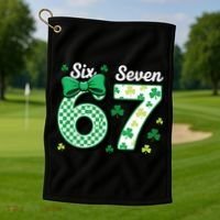 67 St Patrick’s Day Shamrocks Lucky 6-7 Golf Towel thumb 1