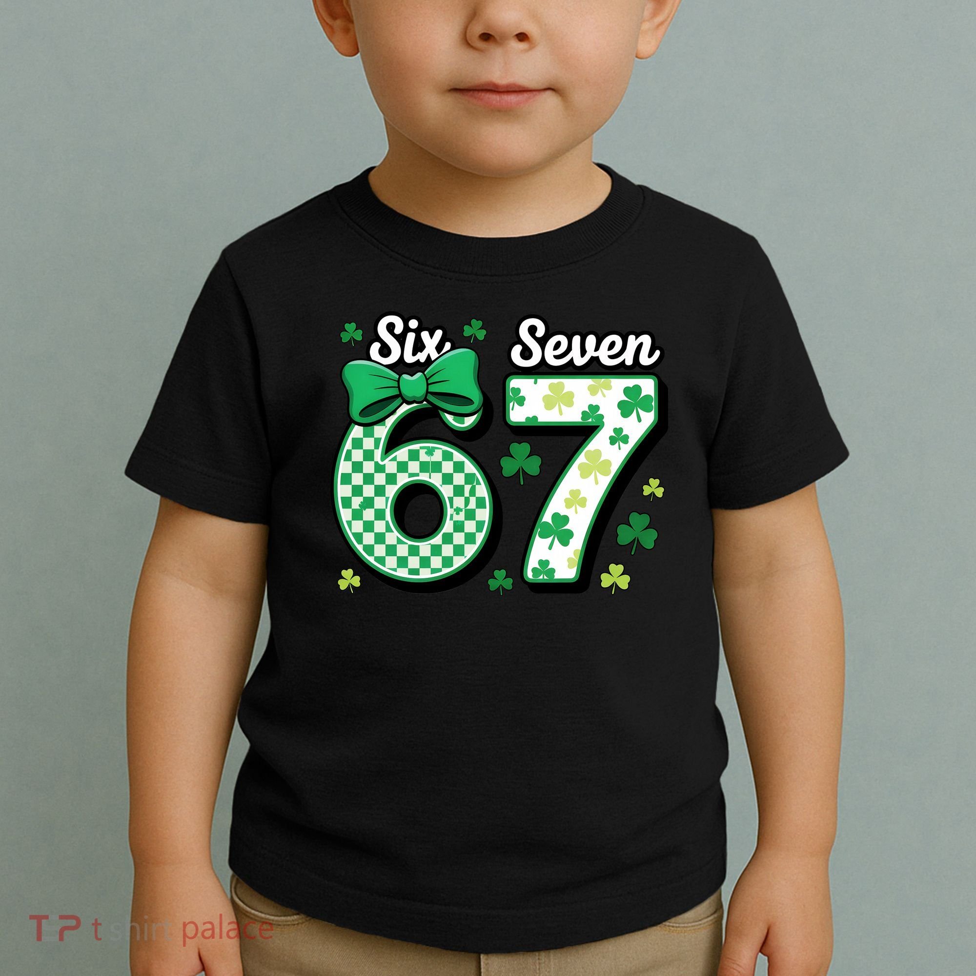 67 St Patrick’s Day Shamrocks Lucky 6-7 Toddler T-Shirt