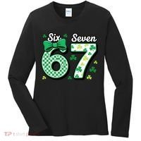 67 St Patrick’s Day Shamrocks Lucky 6-7 Women's Long Sleeve Shirt thumb 0