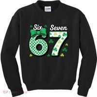 67 St Patrick’s Day Shamrocks Lucky 6-7 Kids Sweatshirt thumb 0