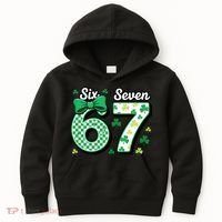 67 St Patrick’s Day Shamrocks Lucky 6-7 Kids Hoodie thumb 0