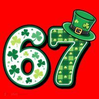67 St Patrick's Day 6-7 Meme Funny Irish Santa Hat thumb 1