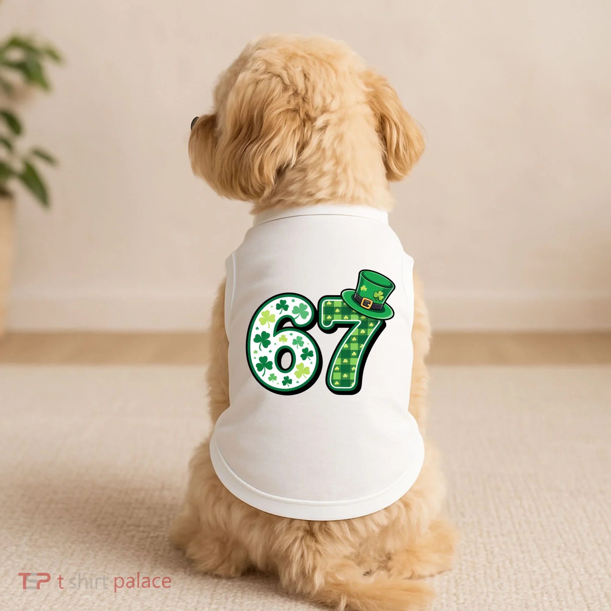 67 St Patrick's Day 6-7 Meme Funny Irish Doggie Tank