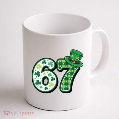 67 St Patrick's Day 6-7 Meme Funny Irish Coffee Mug back