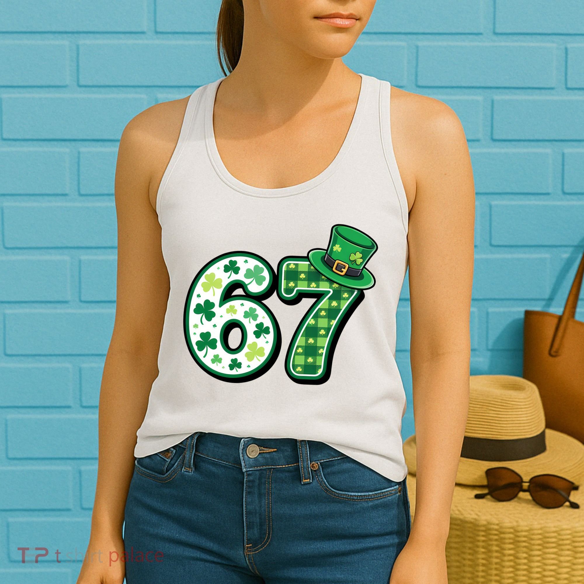 67 St Patrick's Day 6-7 Meme Funny Irish Women's Tank Top