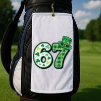 67 St Patrick's Day 6-7 Meme Funny Irish Golf Towel thumb 2