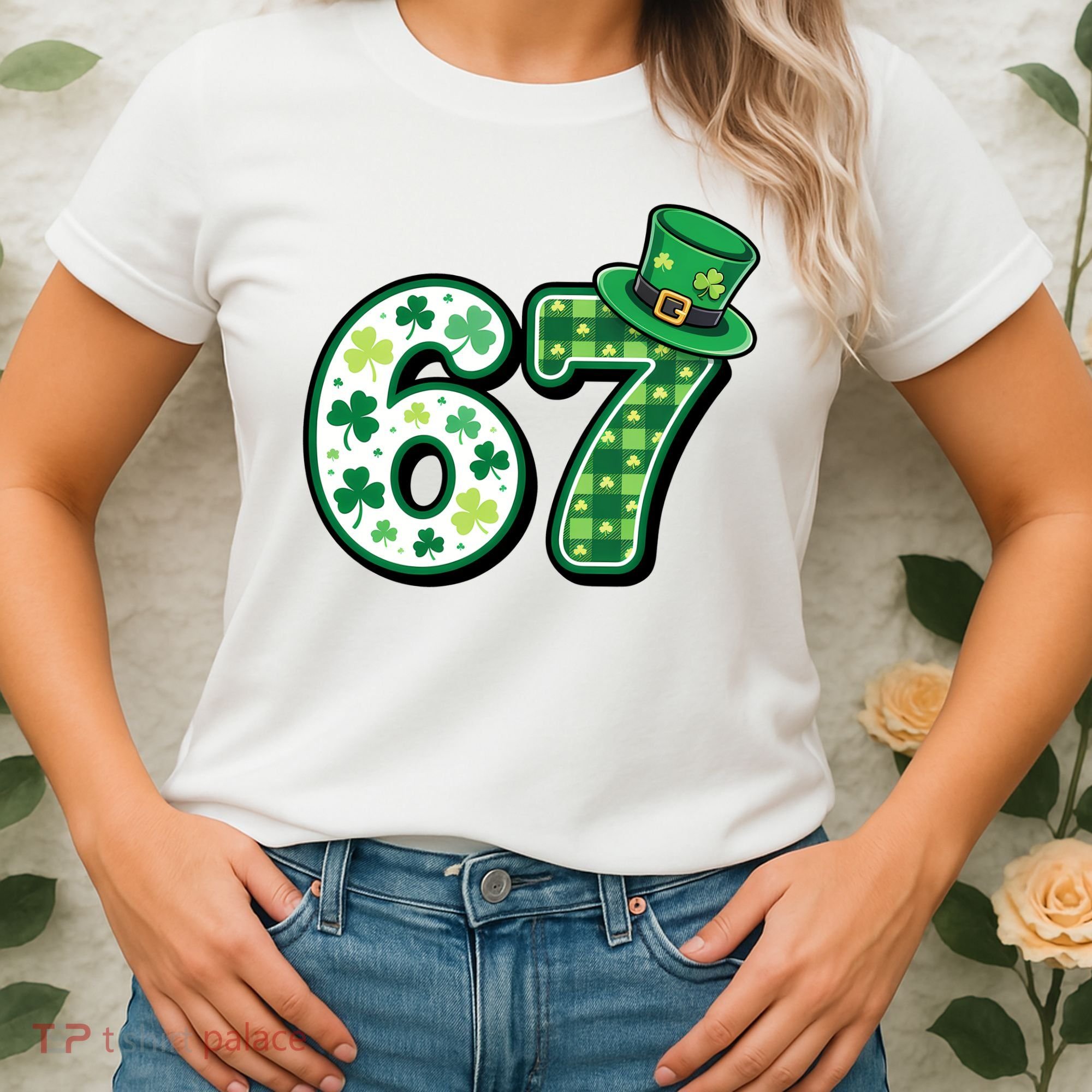67 St Patrick's Day 6-7 Meme Funny Irish Women's T-Shirt