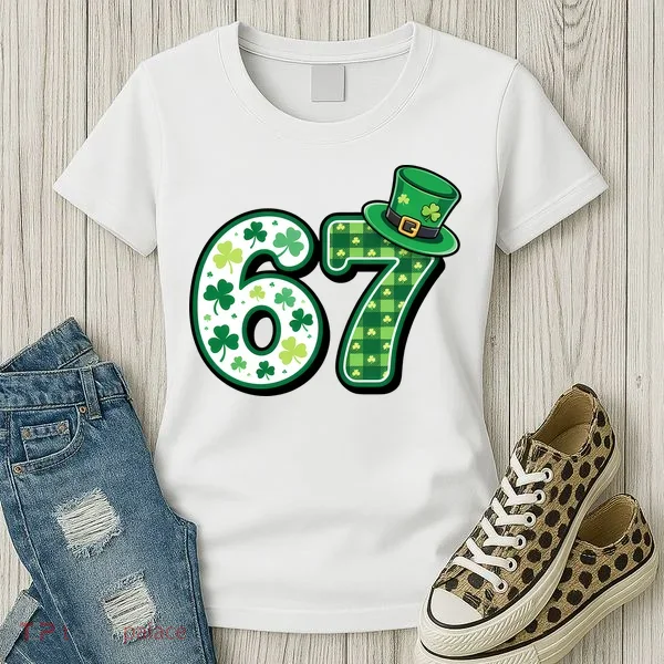 67 St Patrick's Day 6-7 Meme Funny Irish Women's T-Shirt