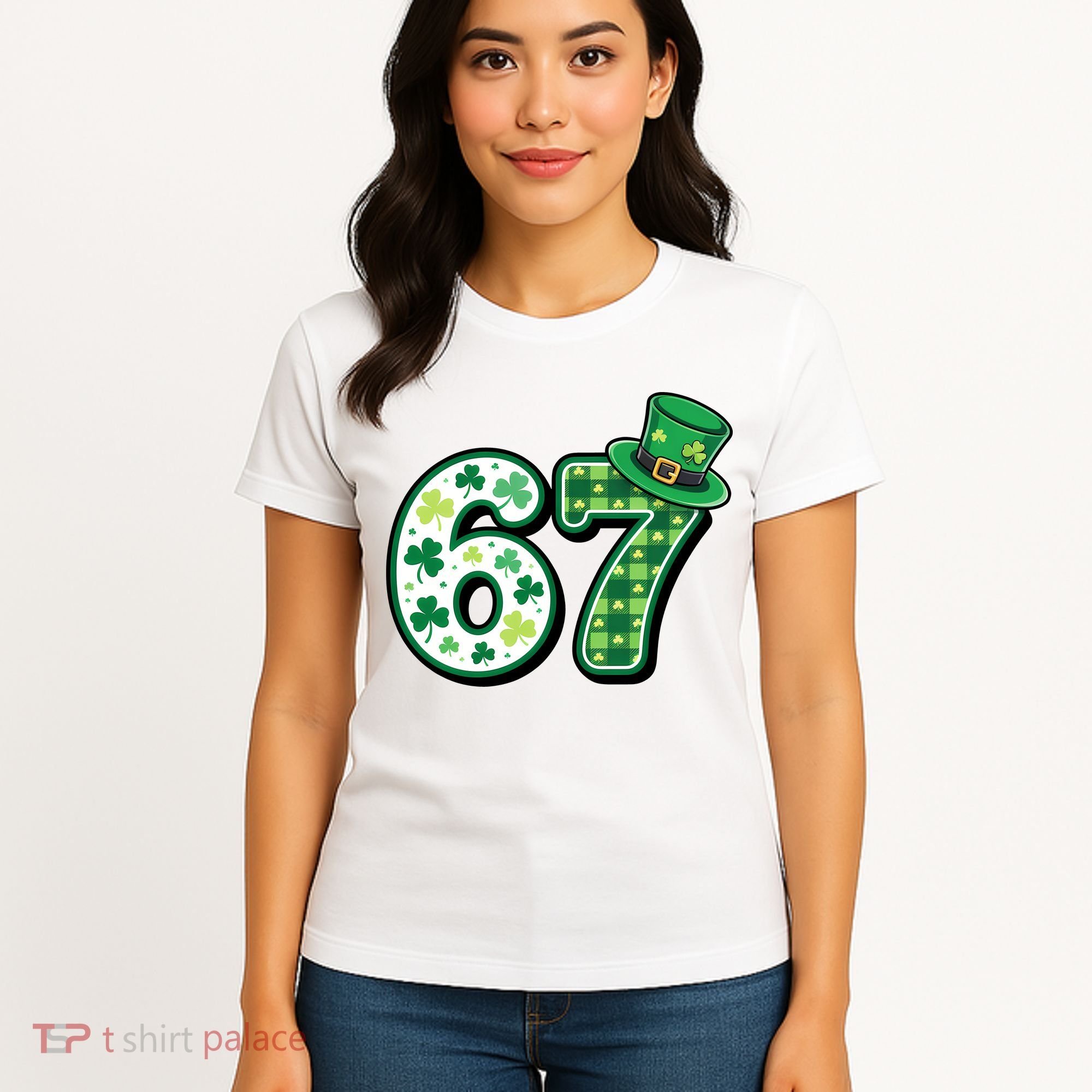 67 St Patrick's Day 6-7 Meme Funny Irish Women's T-Shirt